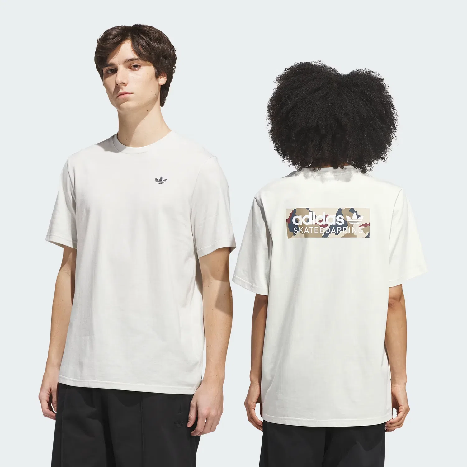 Футболка с камуфляжным принтом SKATEBOARDING CAMO LOGO TEE Adidas Originals, серый