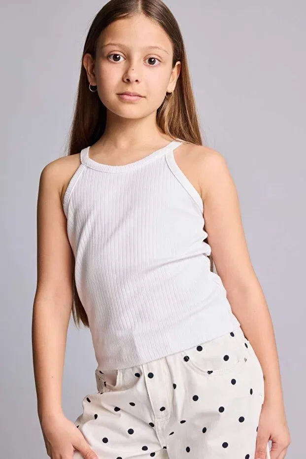 Детский топ для девочек с запахом Defacto, White-Wt34