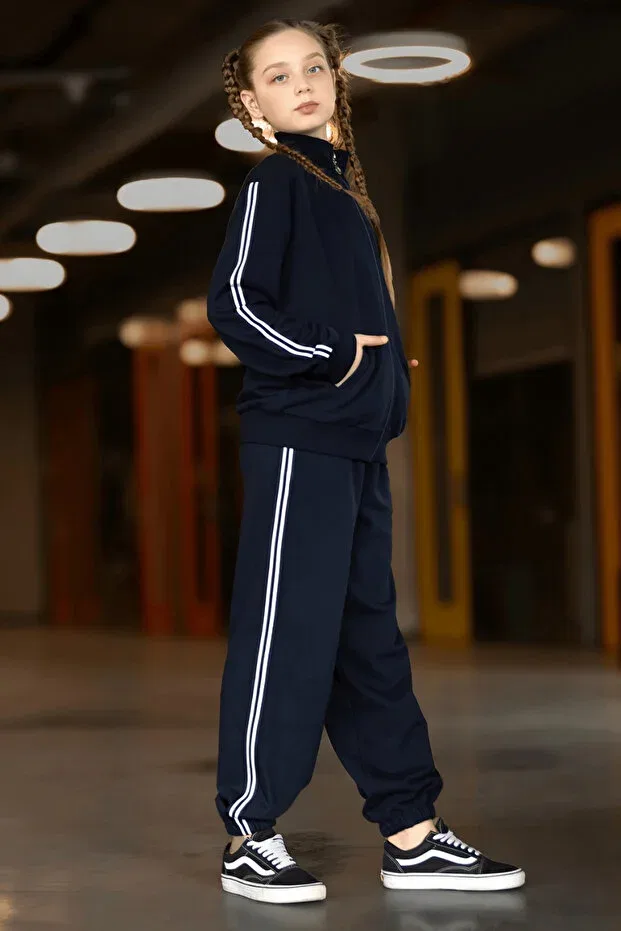 Детский спортивный костюм с принтом Dmb Boys & Girls, Navy Blue — фото 2