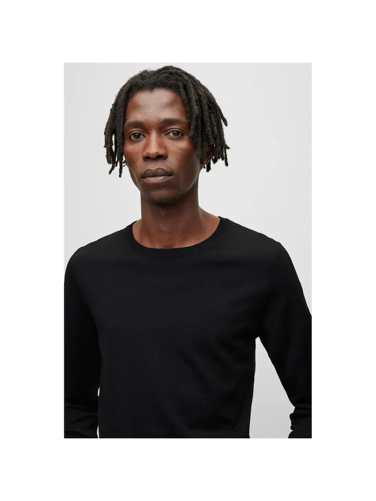 Свитер из шерсти, Slim Fit BOSS, Black — фото 2