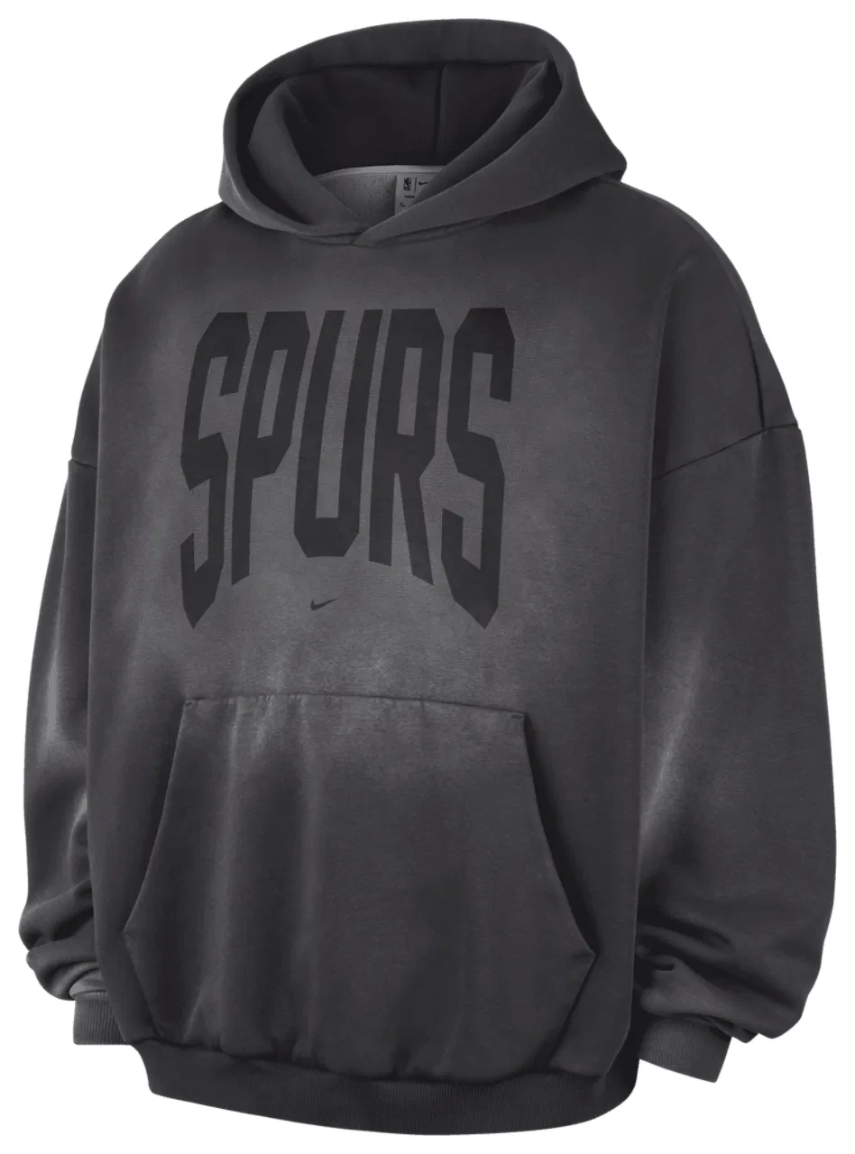 Мужское худи с технологией Therma-FIT Spurs Wash Nike, серый