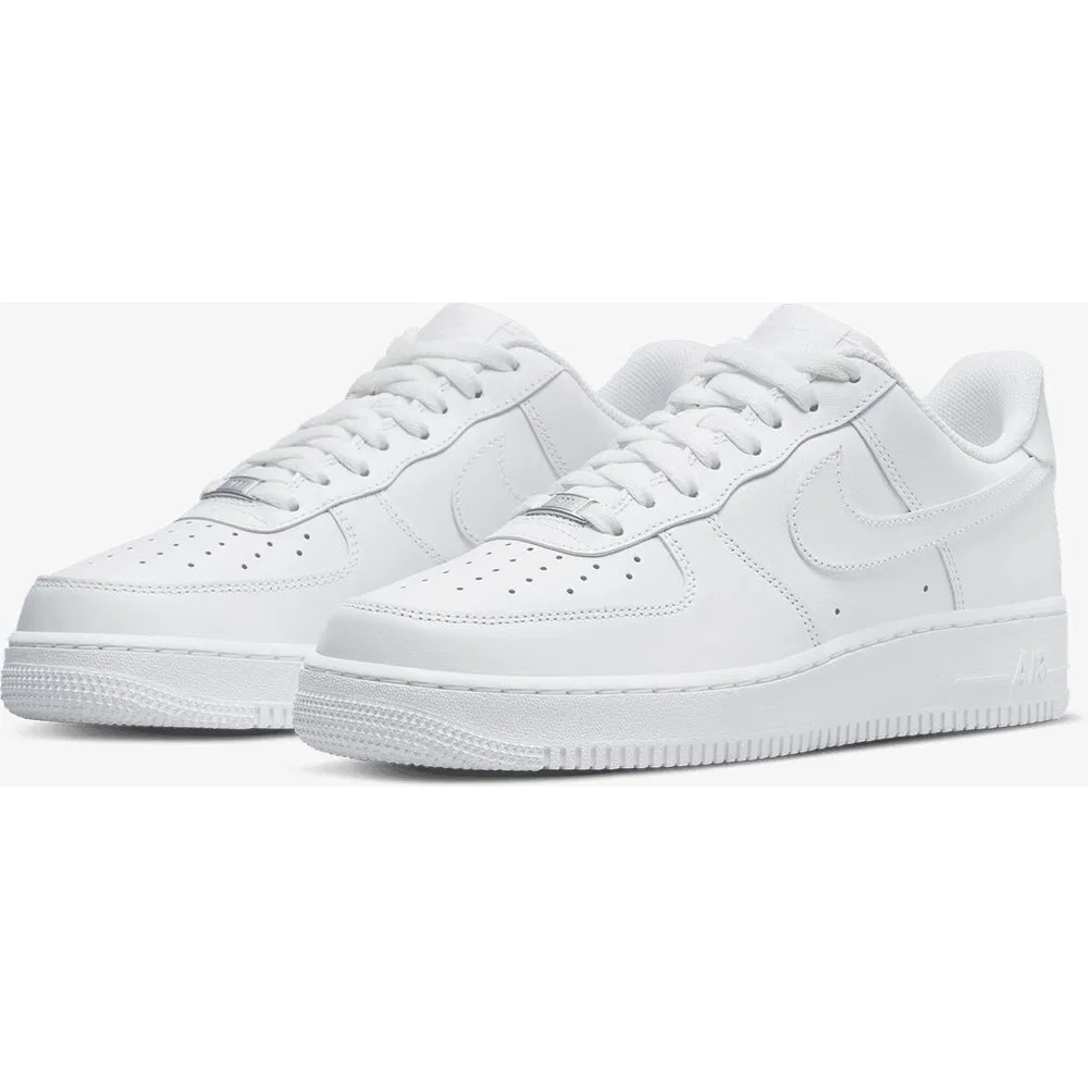 Детские кроссовки унисекс с шнуровкой Air Force 1'07, White Nike