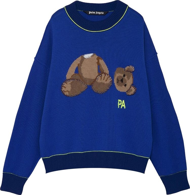 

Свитер Palm Angels Bear Sweater 'Blue/Brown', синий