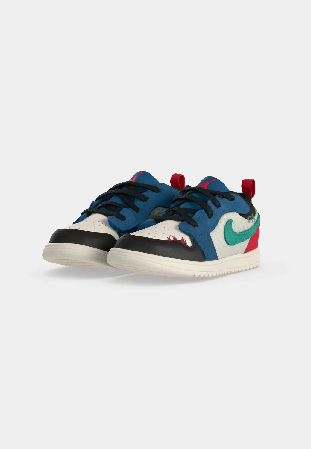 1 se унисекс - кроссовки Jordan, True Blue/Black/University Red/Kinetic Green/Chalk — фото 3
