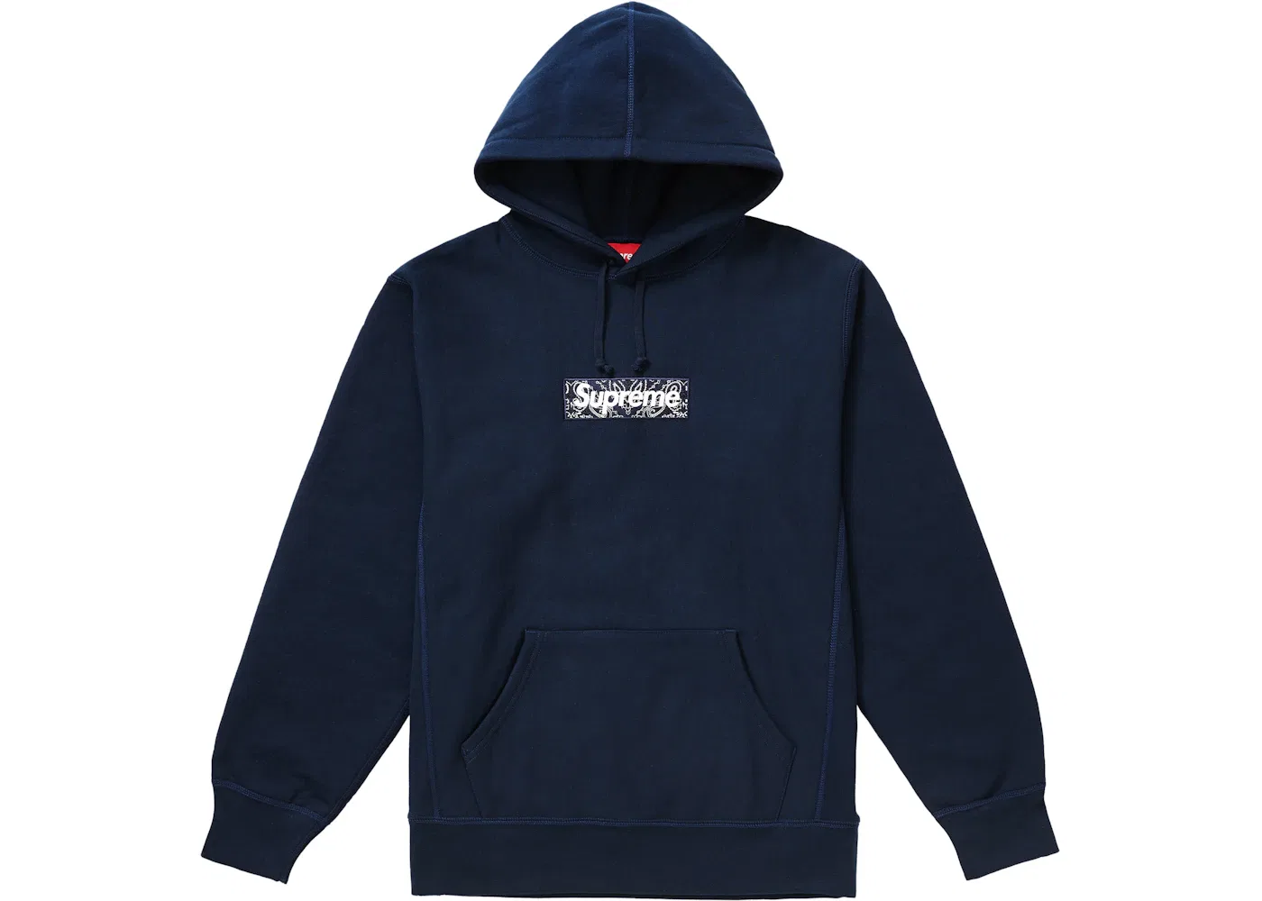 Мужской свитшот с капюшоном с принтом Hooded Sweatshirt Supreme, Navy