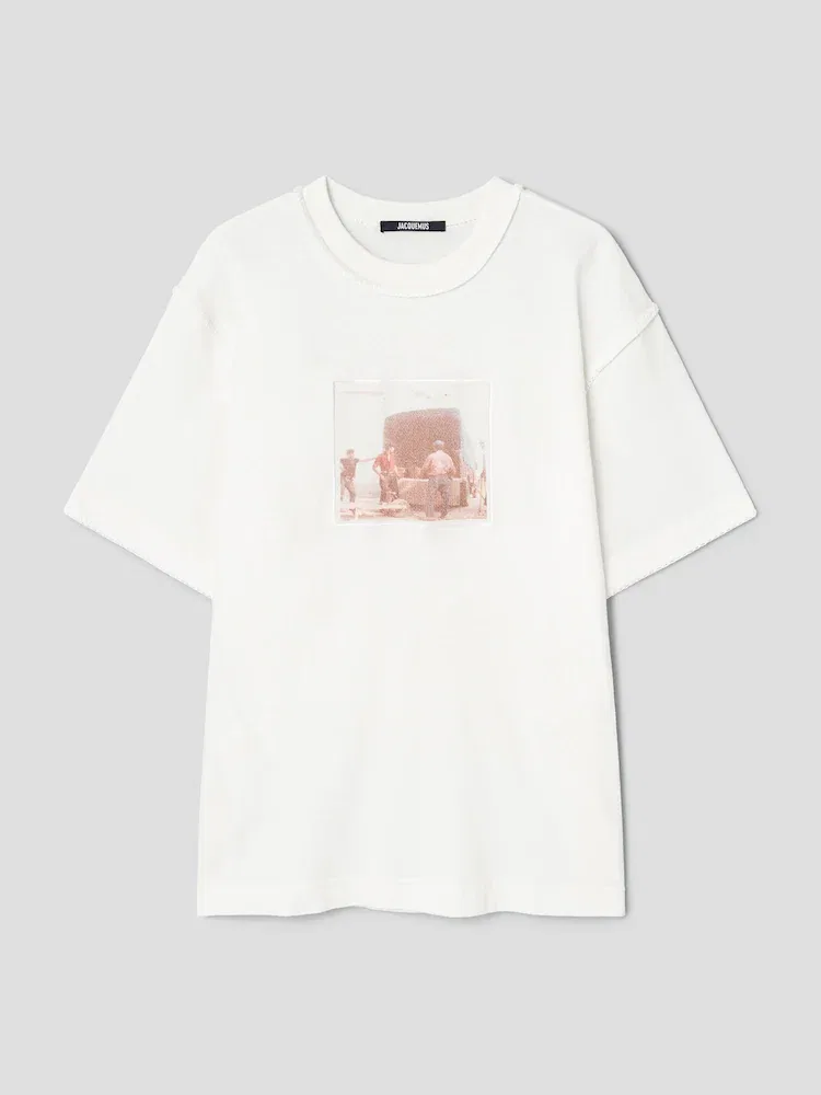 Футболка с фотопринтом Le Tshirt Paysan Mc JACQUEMUS, Ivory