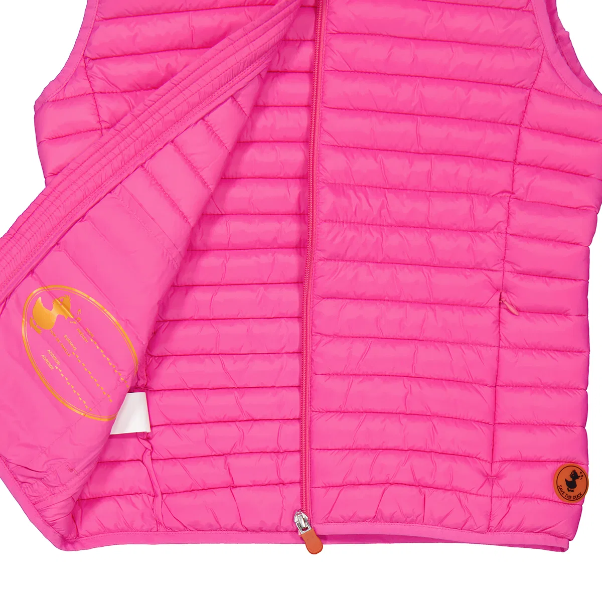 Жилет стёганый с капюшоном Kids Giga Cupid Hooded Puffer Vest Save The Duck, Pink — фото 2