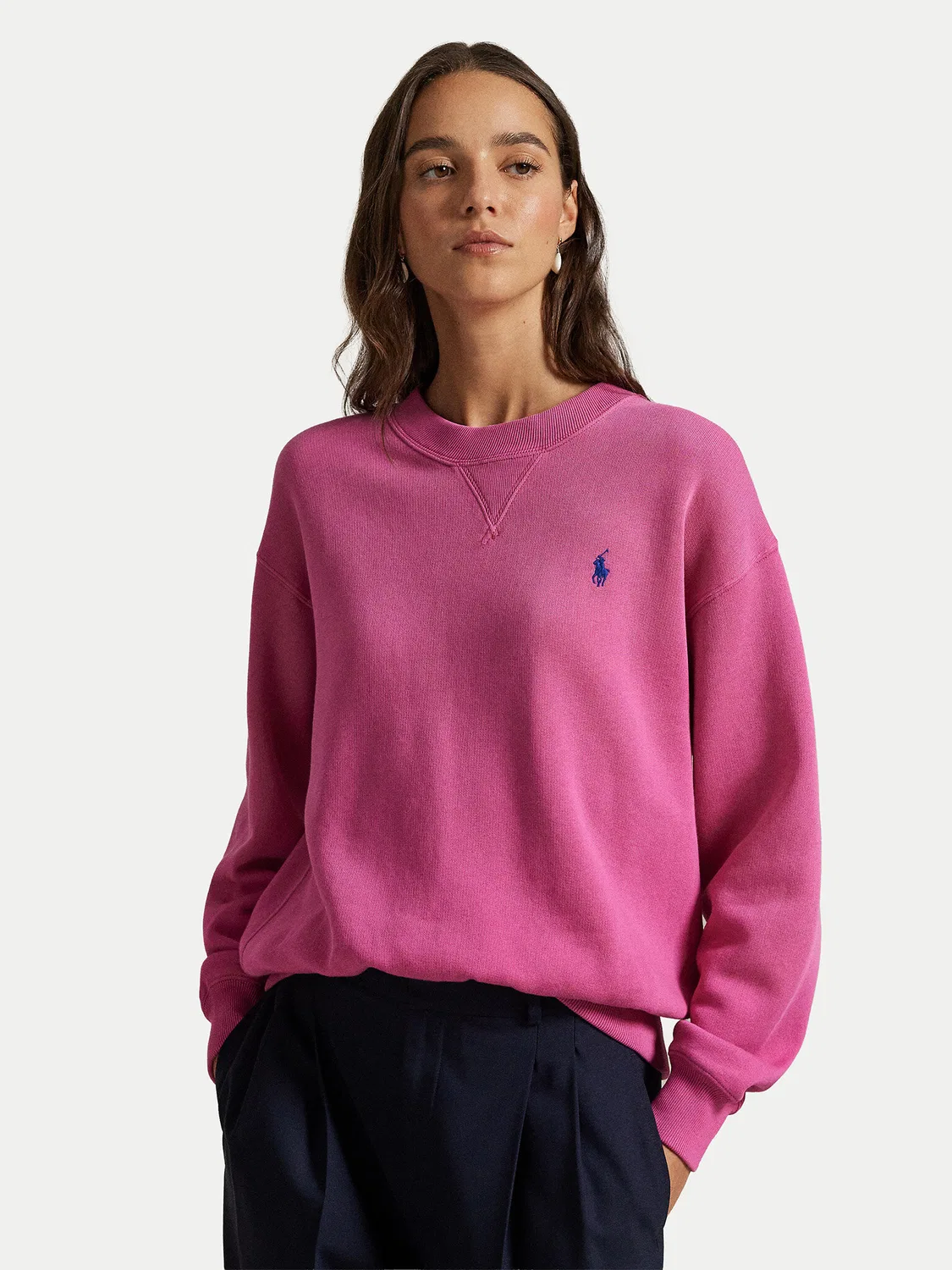 Женский свитшот свободного кроя Polo Ralph Lauren, розовый
