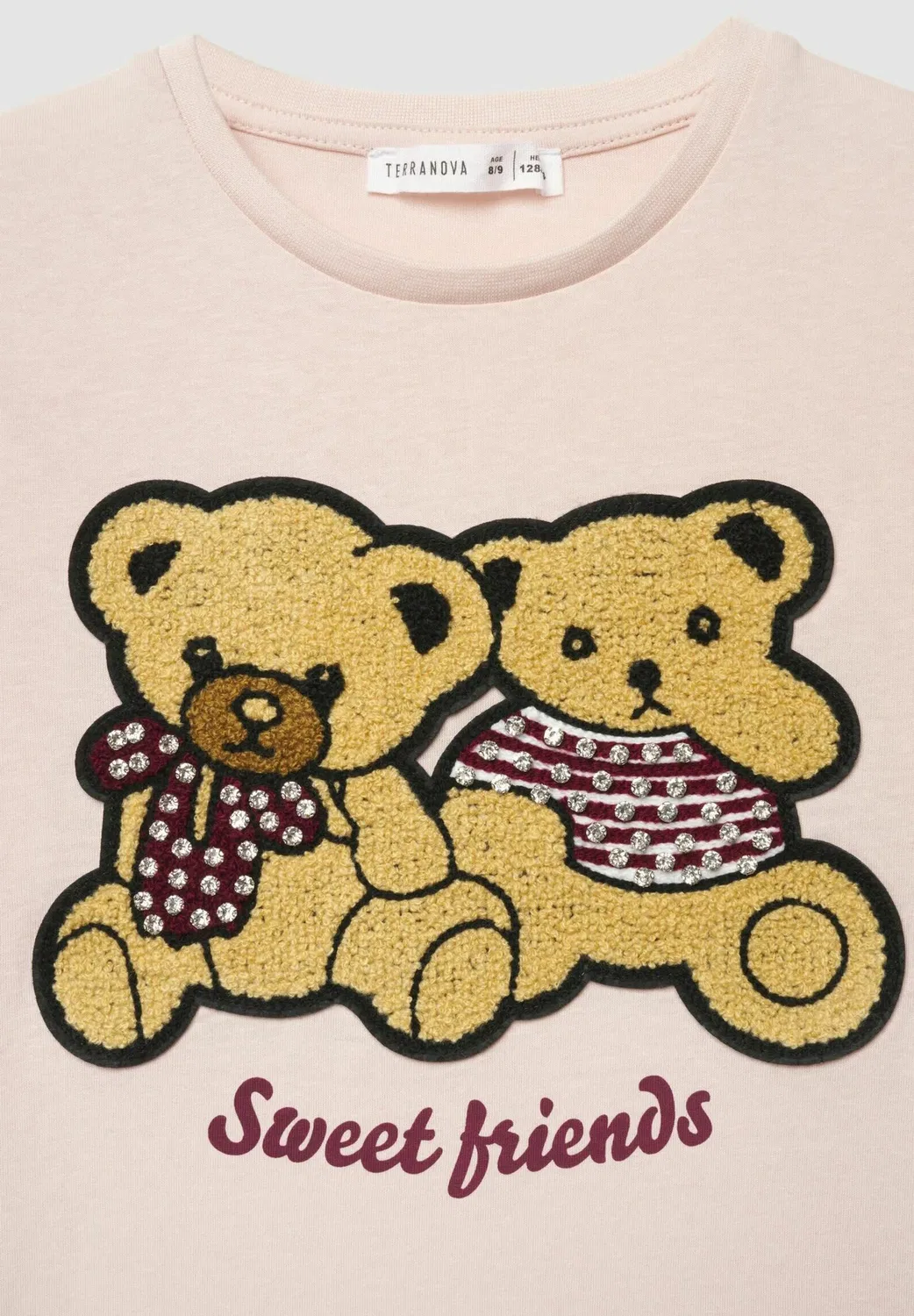 Футболка с длинными рукавами (T-Shirt con stampa) Terranova, Rosa Cipria — фото 3