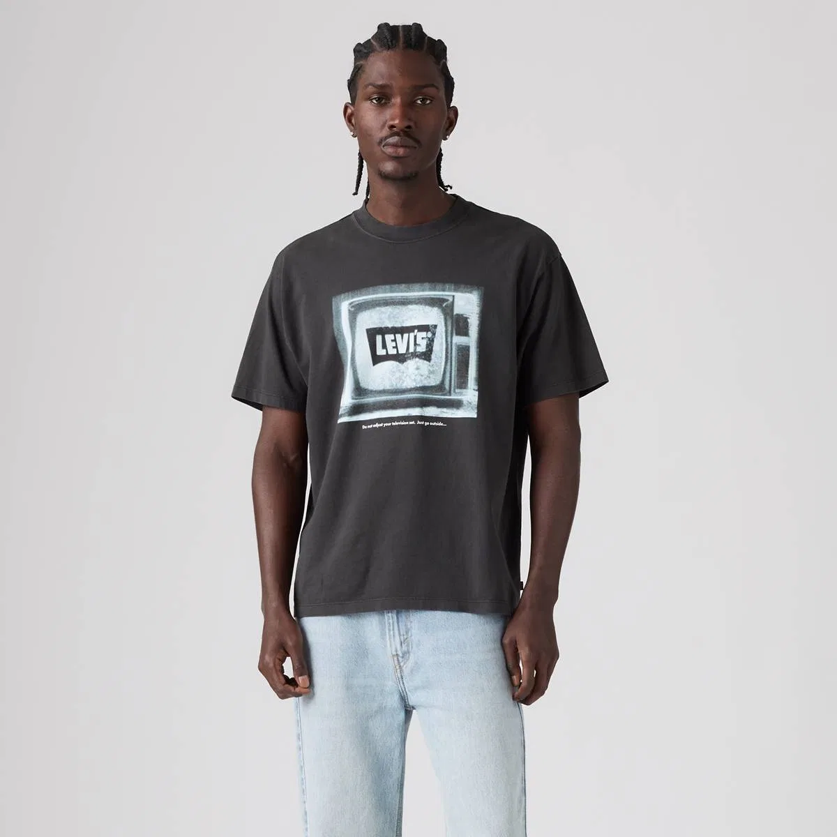 Винтажная футболка с графическим принтом Levi's, Blurred Phantom - Black — фото 3