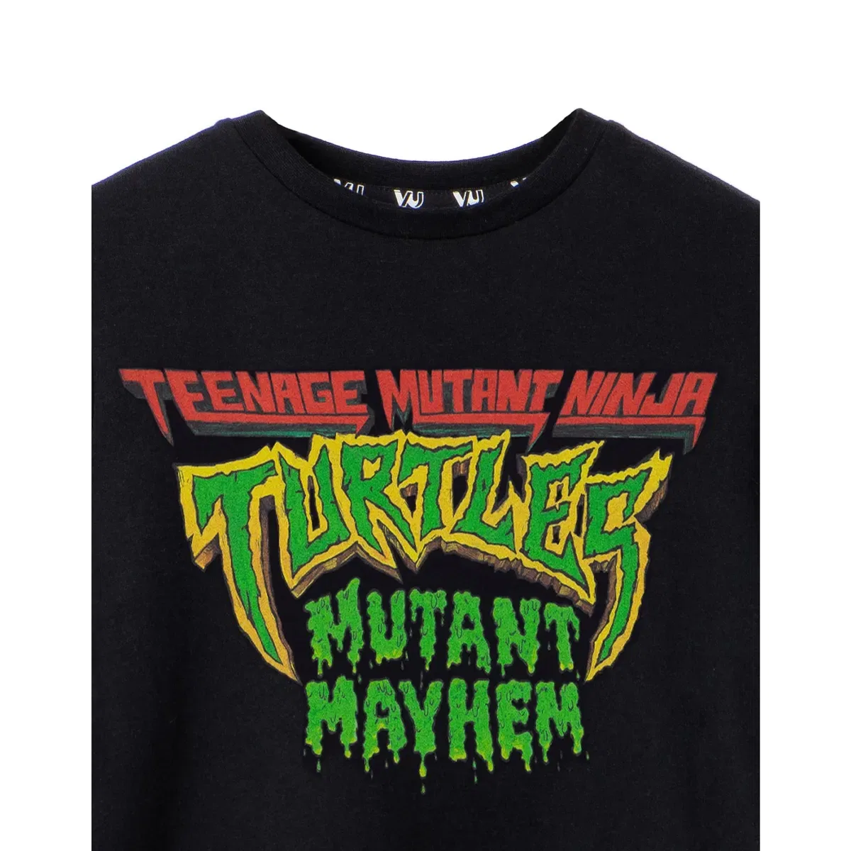 Детская футболка с принтом Mutant Mayhem Logo Teenage Mutant Ninja Turtles, Black — фото 3