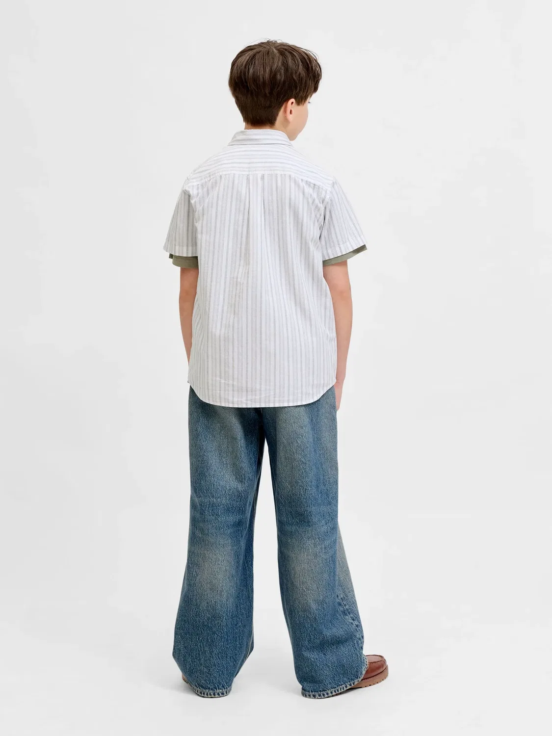 Рубашка с длинным рукавом Vetiver Jack & Jones Junior, зеленый — фото 4