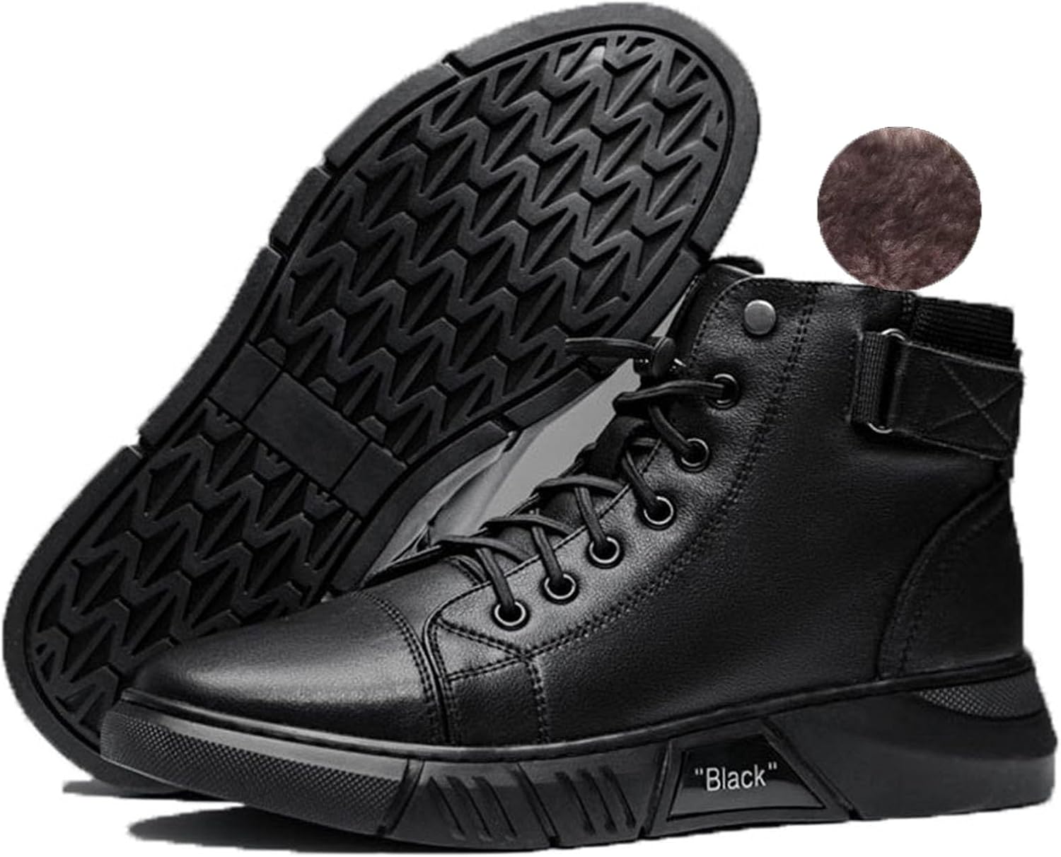 

Мужские классические деловые чукка-сапоги из итальянского кашемира, удобные, с противоскользящей и амортизирующей подошвой, боковой молнией, повседневные кожаные модные сапоги с круглым носком Zppordmr, черный