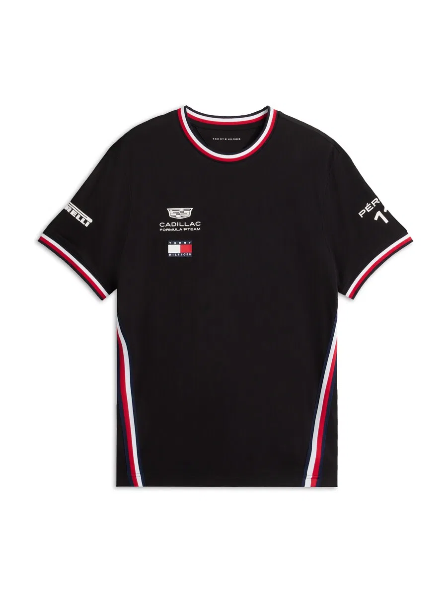 Футболка TOMMY HILFIGER 'X CF1 Replica Perez Tee' черного цвета