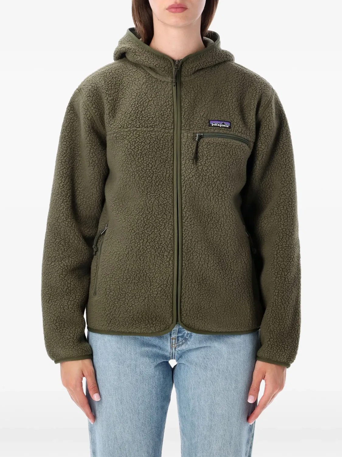 Куртка с капюшоном Retro Pile Patagonia, зеленый