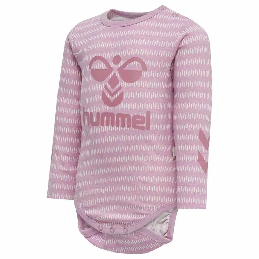 Боди с длинным рукавом Esme Hummel, розовый — фото 3