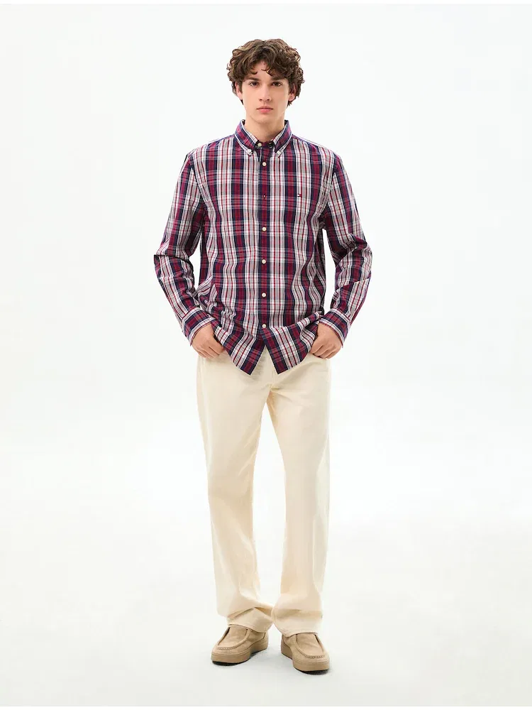 Рубашка с длинным рукавом, Medium Check TOMMY HILFIGER, Navy — фото 2