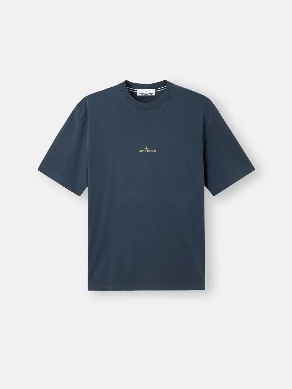 Мужская футболка Stone Island Regular-fit With ‘mud’ Print, серо-синий — фото 2