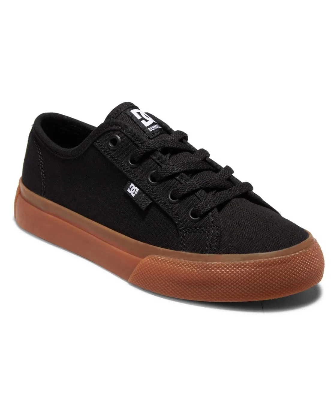 Детские кроссовки для мальчиков на шнуровке Manual DC Shoes, Black Gum — фото 2