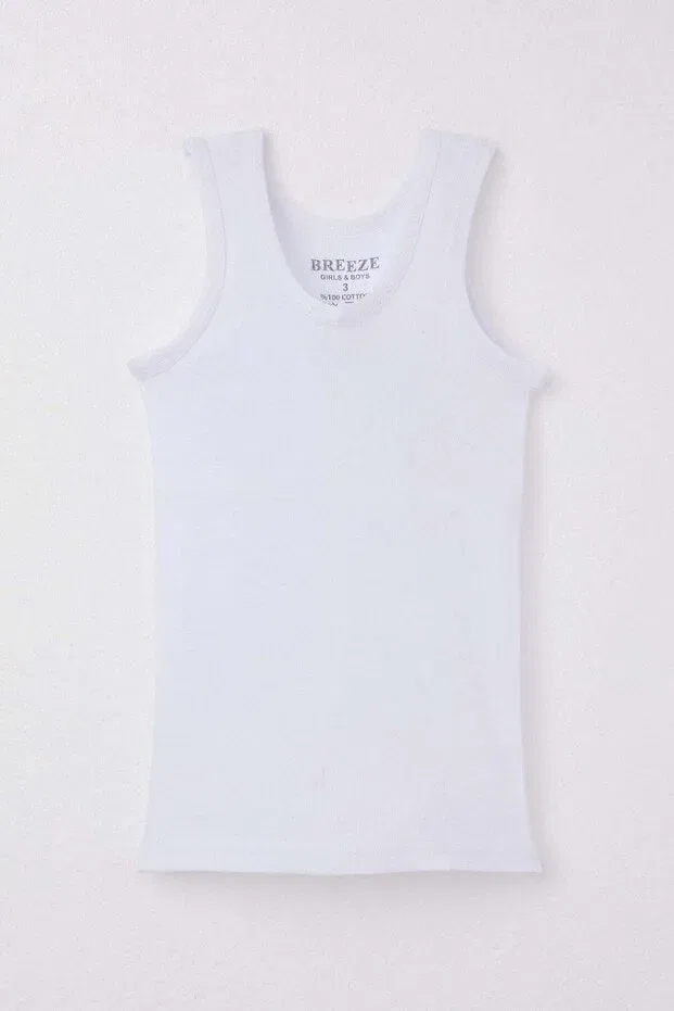 Детская майка для мальчиков хлопковая Breeze, White