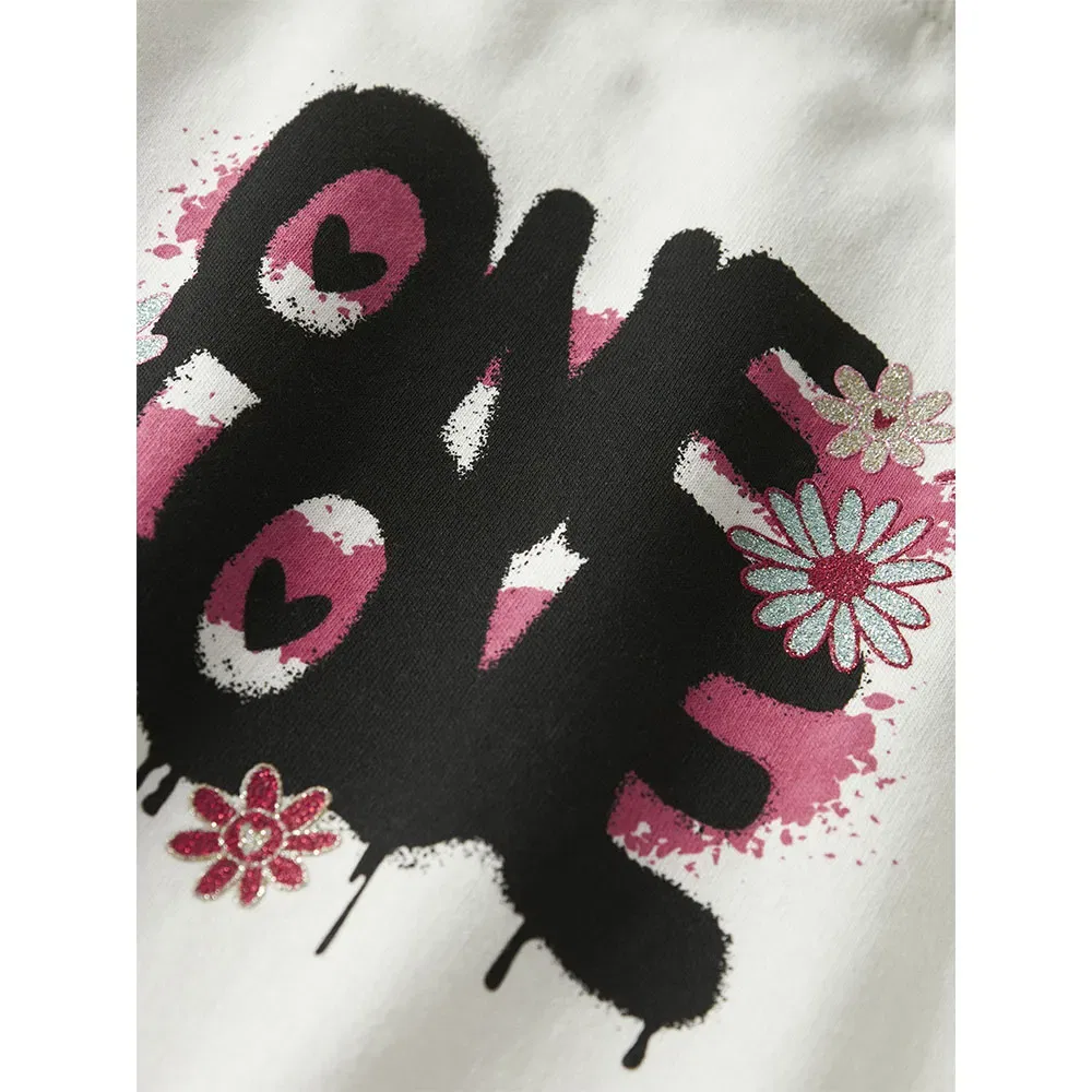 Худи свободного кроя Kory Crop Boxy Name It, белый — фото 3