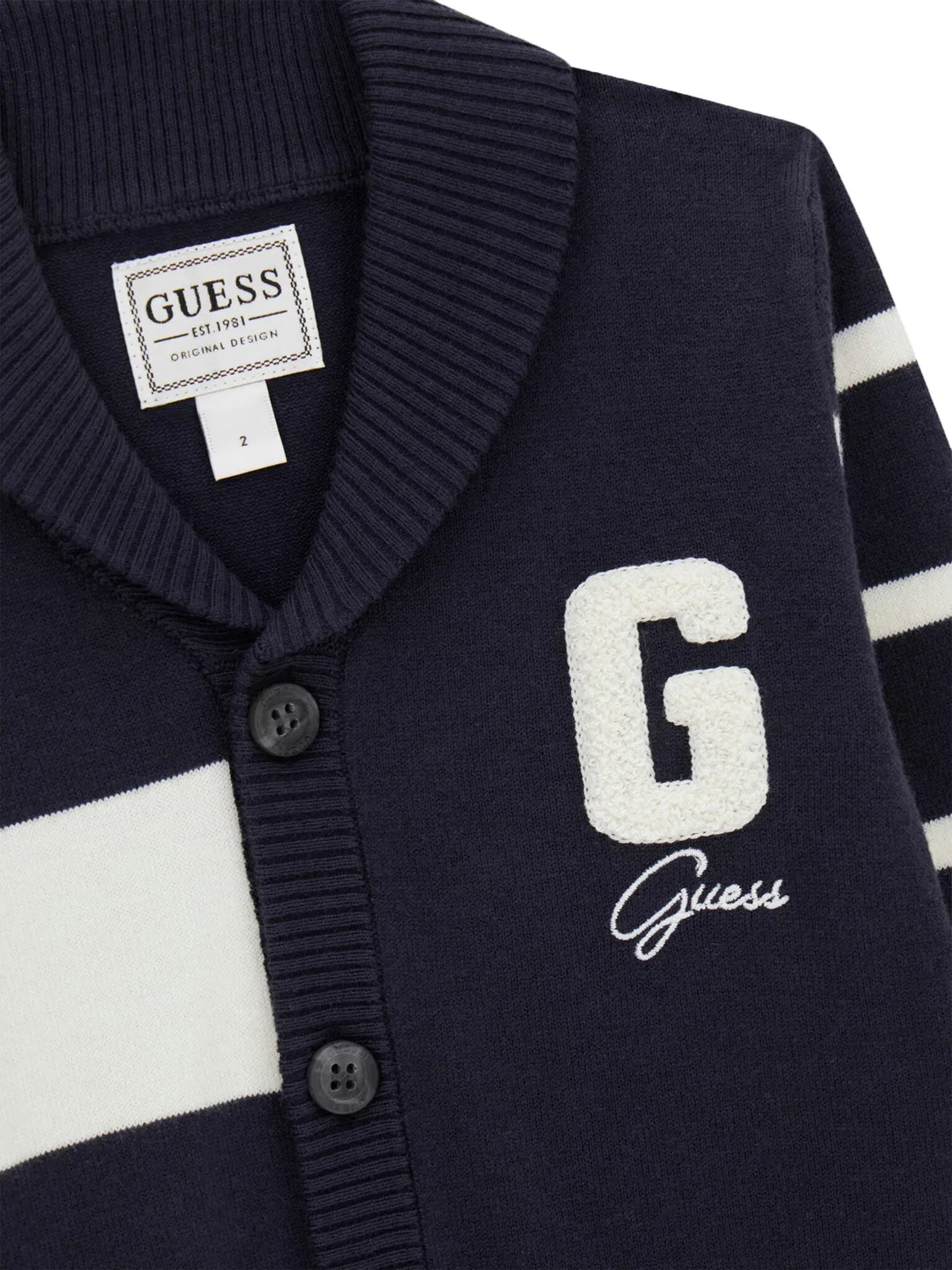 Кардиган стандартного кроя для мальчика Guess, темно-синий — фото 3