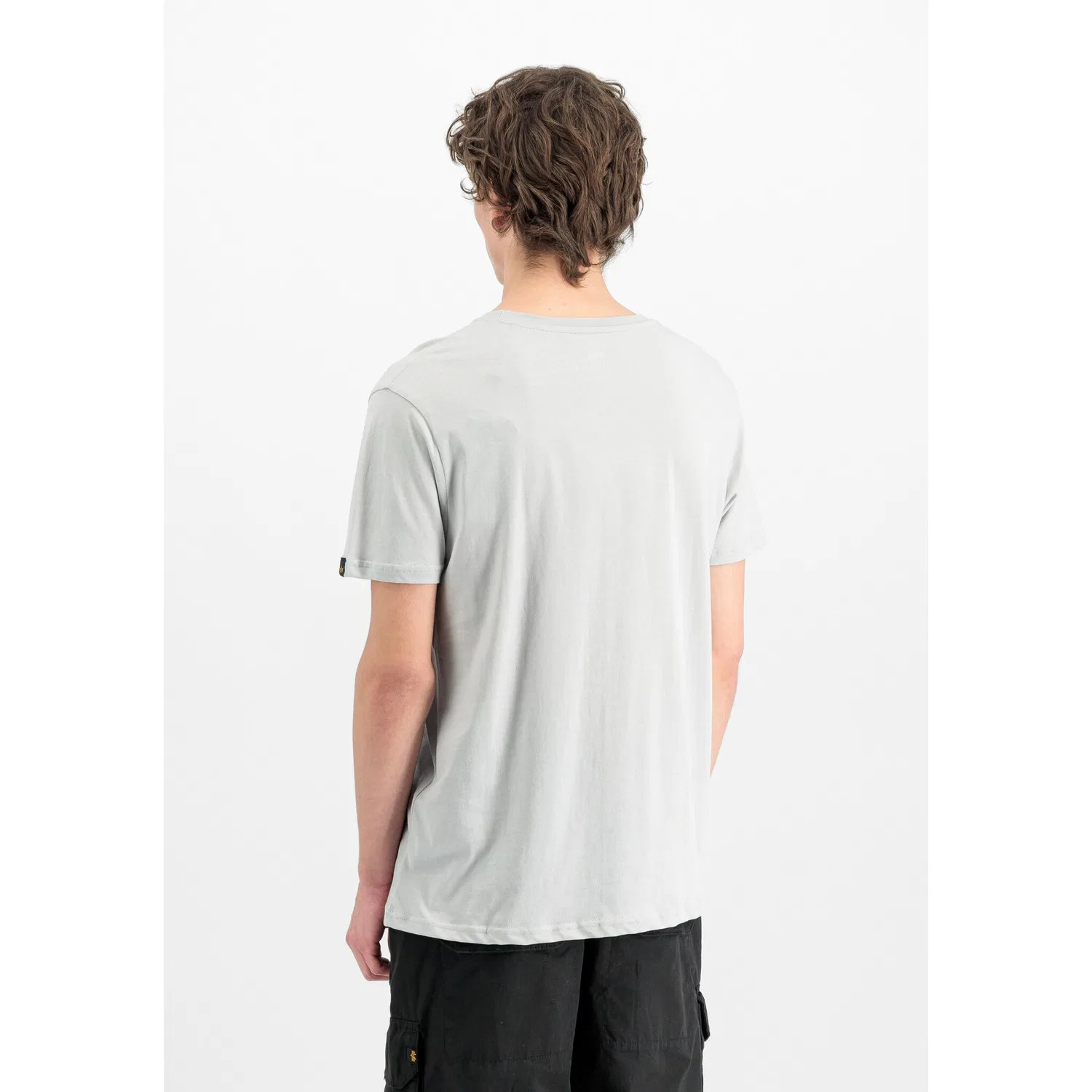 Детская футболка с отражающим принтом Alpha Industries, Pastel Grey — фото 2