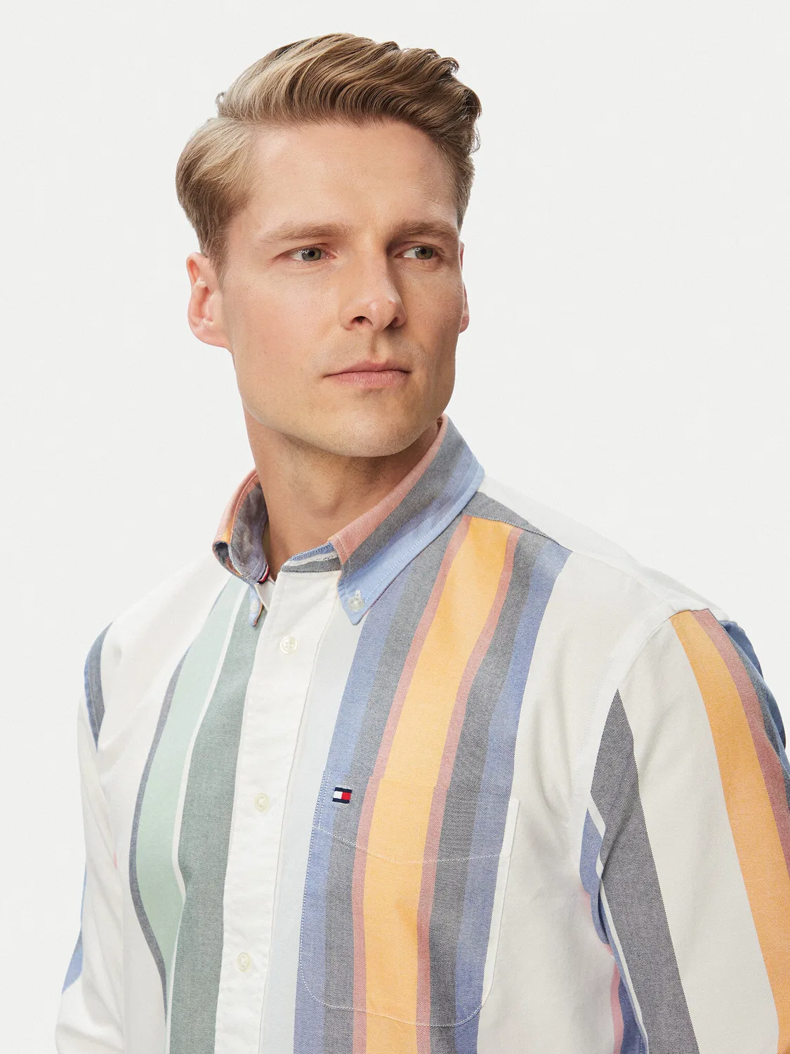 Мужская рубашка стандартного кроя Heritage Oxford Tommy Hilfiger, белый — фото 4
