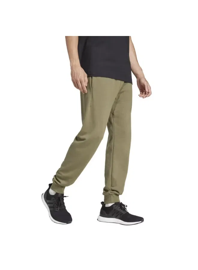 Штаны из футера с логотипом Essentials Adidas, оливковый