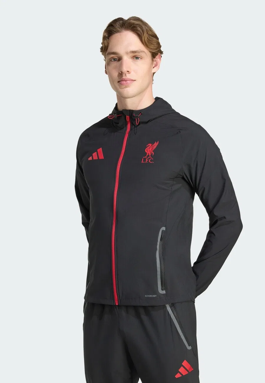 Тренировочная куртка ADIDAS PERFORMANCE 'FC Liverpool Tiro 25 Competition' черного цвета — фото 2