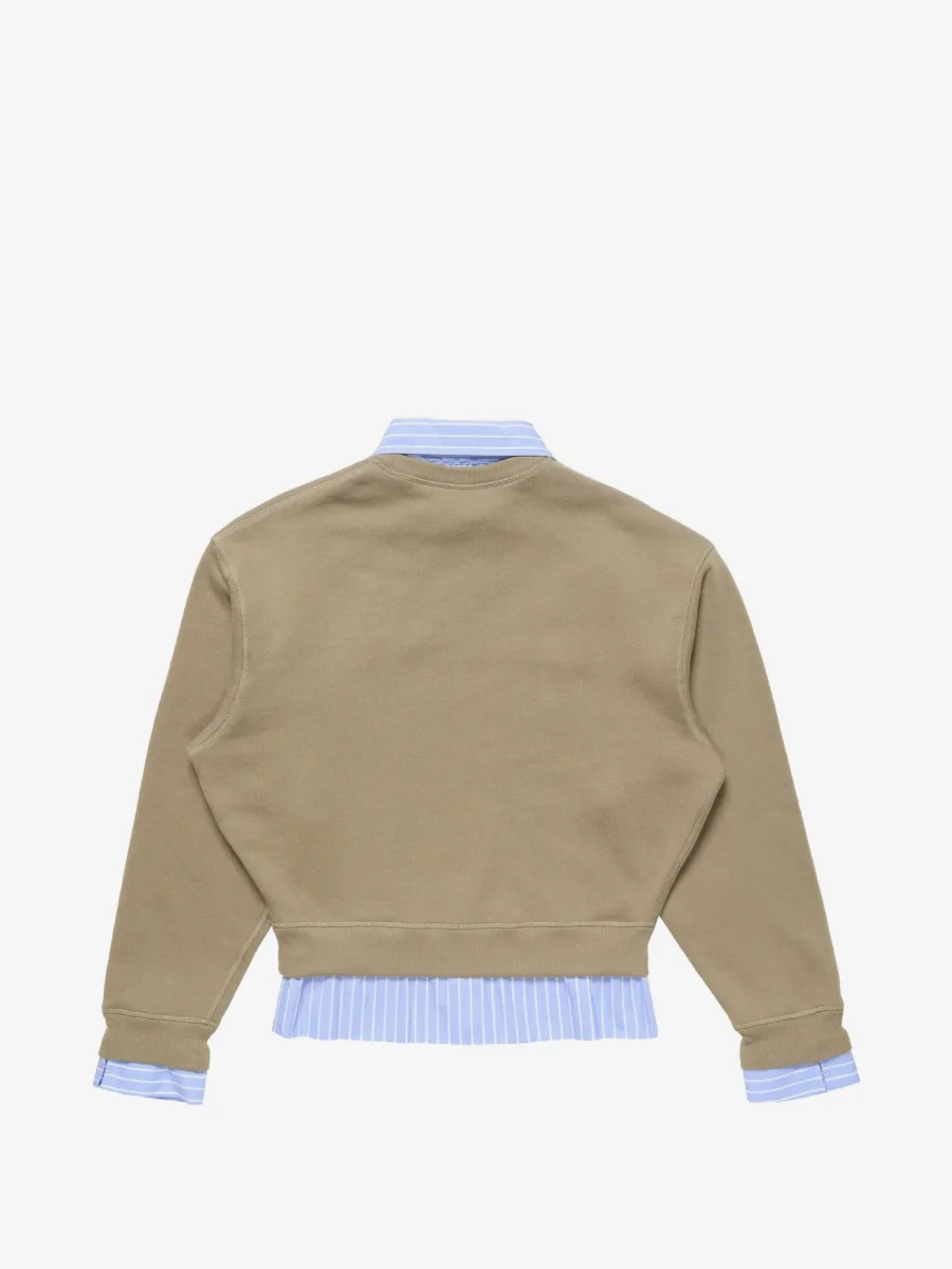 Свитшот Acne Studios с многослойным дизайном, бежевый — фото 3