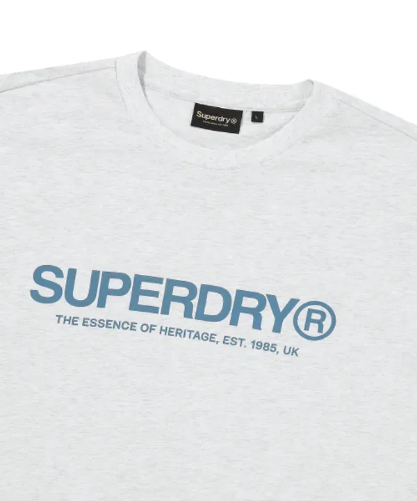 Футболка с логотипом Superdry, светло-серый — фото 3