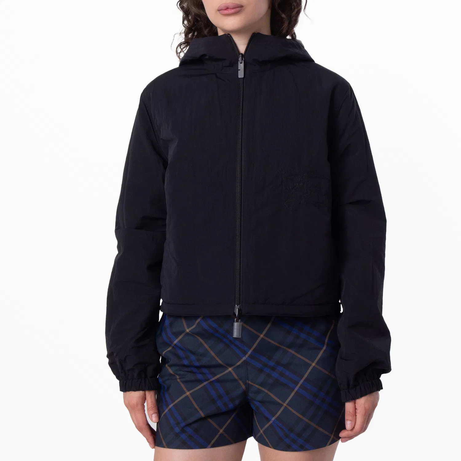 Куртка-парка женская с капюшоном Reversible Check EKD Hooded Jacket Burberry, Midnight Ip Check — фото 3