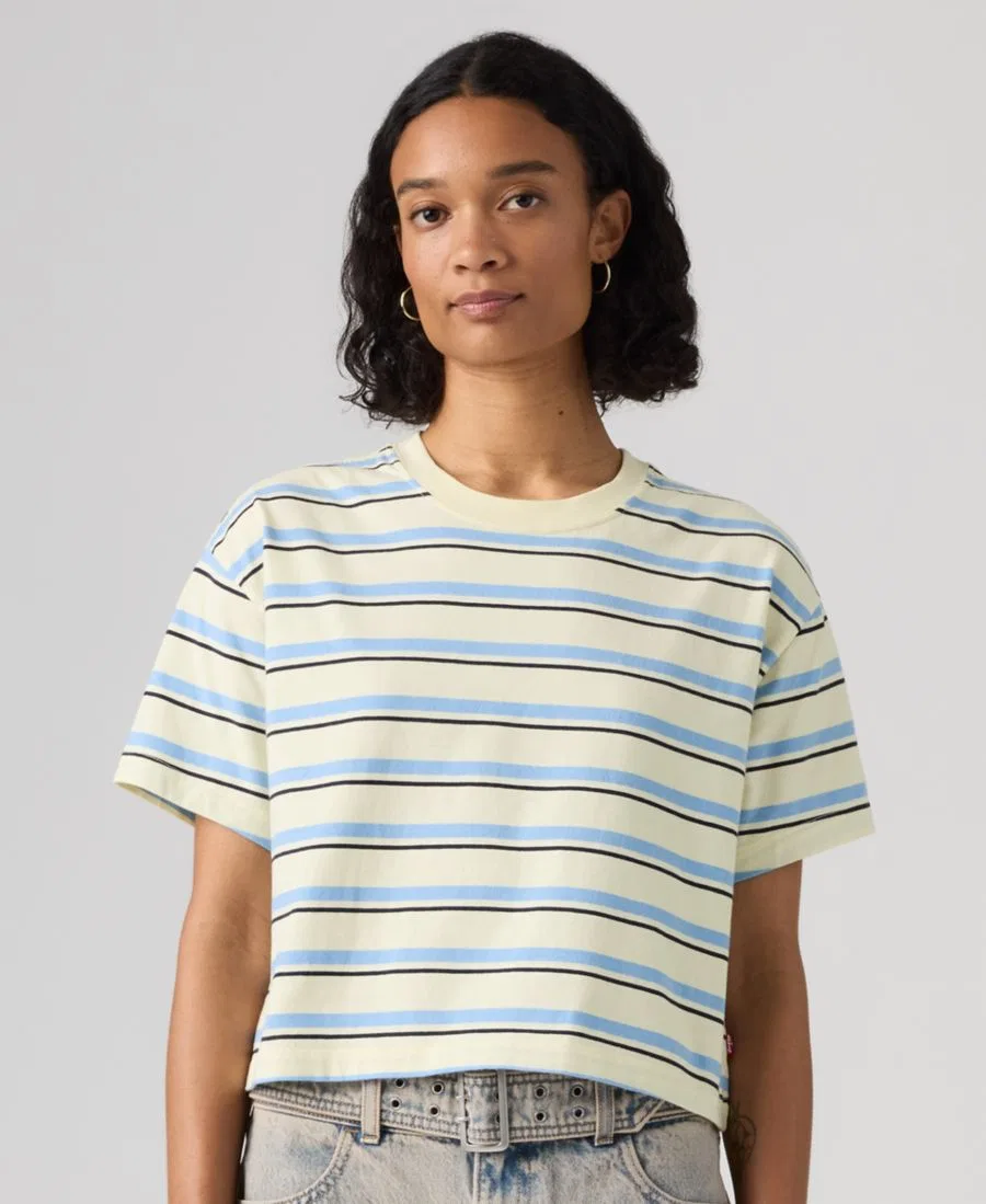 Женская футболка с круглым вырезом Levi's, Ozzy Stripe Pear Sorbet — фото 2