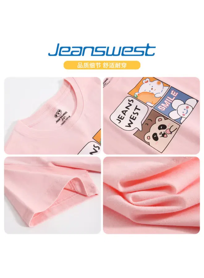 Футболка с принтом животных хлопковая Jeanswest, черный — фото 4