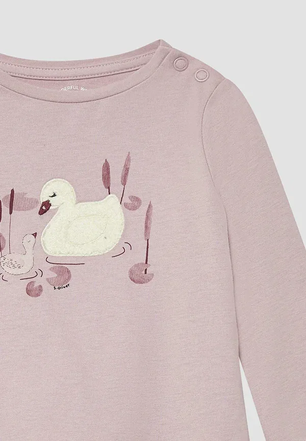 Футболка с длинным рукавом с принтом животных Long sleeved top S.Oliver, розовый — фото 3