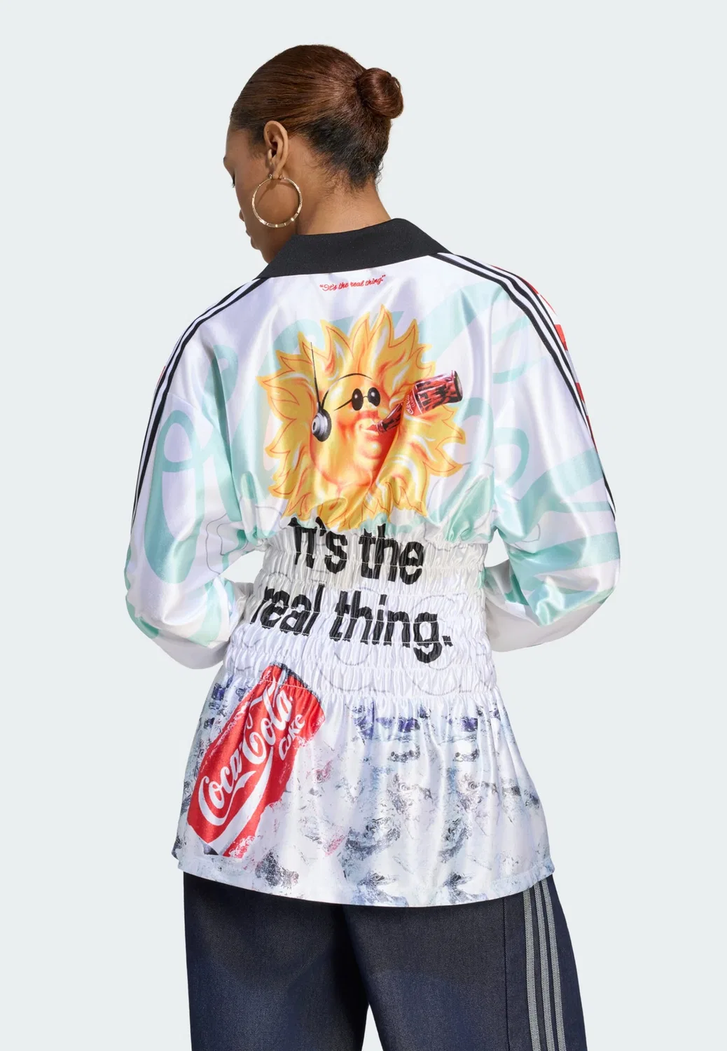 Футболка Adidas Originals Mash Up белого цвета — фото 3