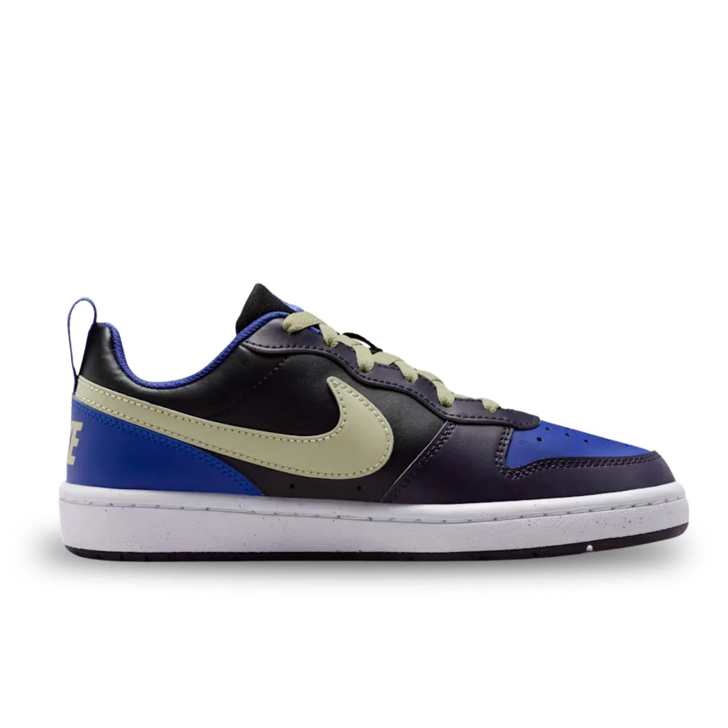 Детские кроссовки для мальчиков с принтом Court Borough Low Recraft NIKE, Black Olive Aura Cave Purple D — фото 3