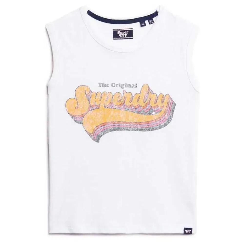 Футболка без рукавов Vintage Rainbow Superdry, белый — фото 3