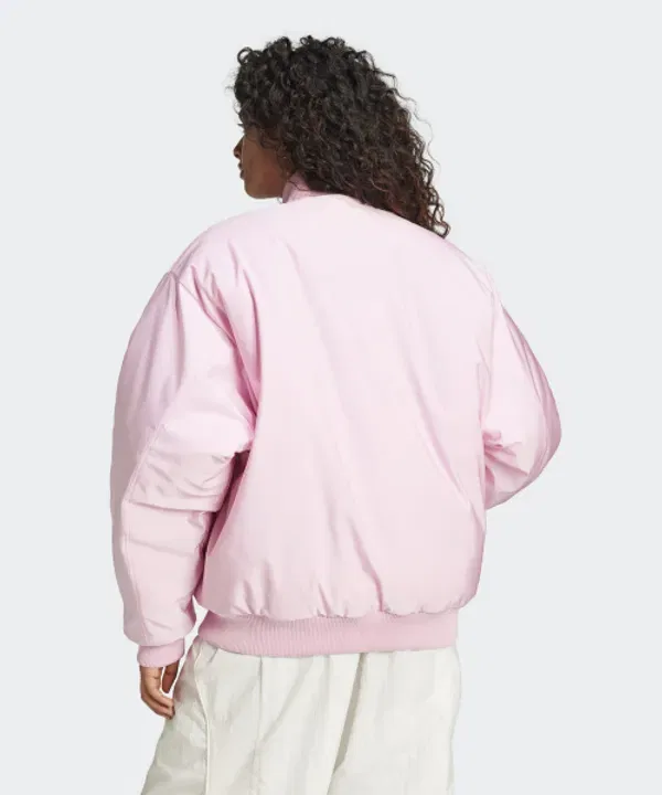 Двусторонняя бомбер куртка 70S Adidas, зелено-розовый — фото 2