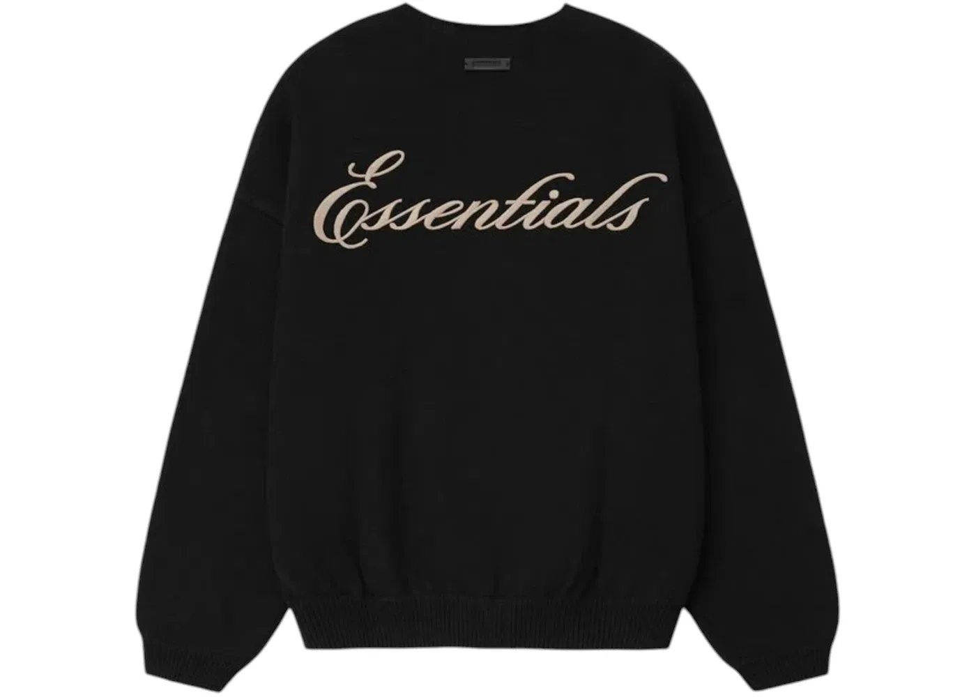 Мужской свитшот с вафельным узором Fear of God Essentials Sweater, Vintage Black — фото 2