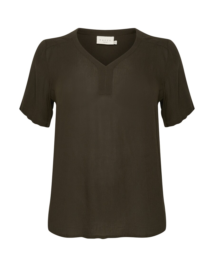 

Футболка KAFFE CURVE Shirt Ami, хаки