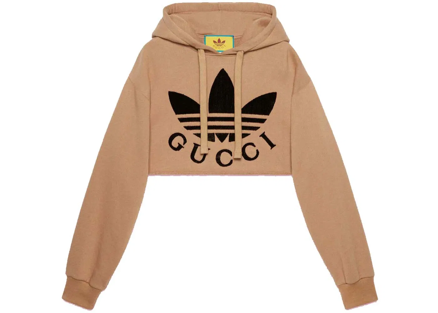 Женский укороченный свитшот Gucci x Adidas Sweatshirt, Beige