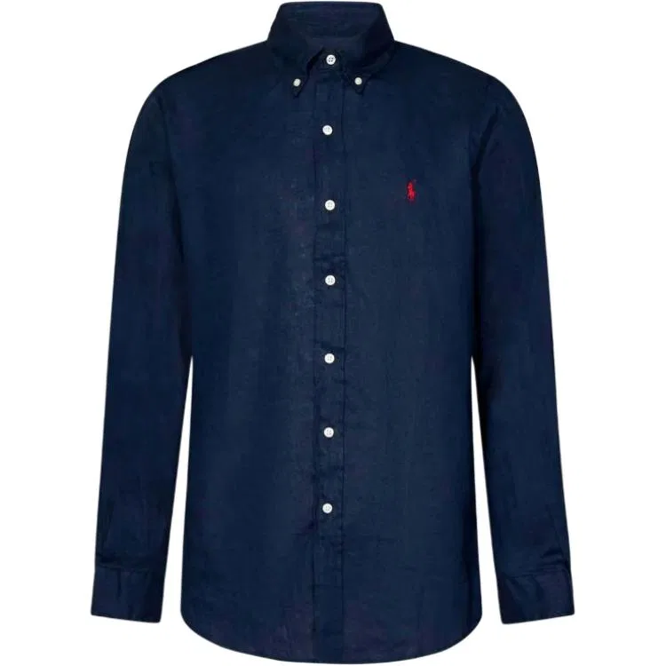 Мужская рубашка поло с длинным рукавом Polo Ralph Lauren, Marine Blue