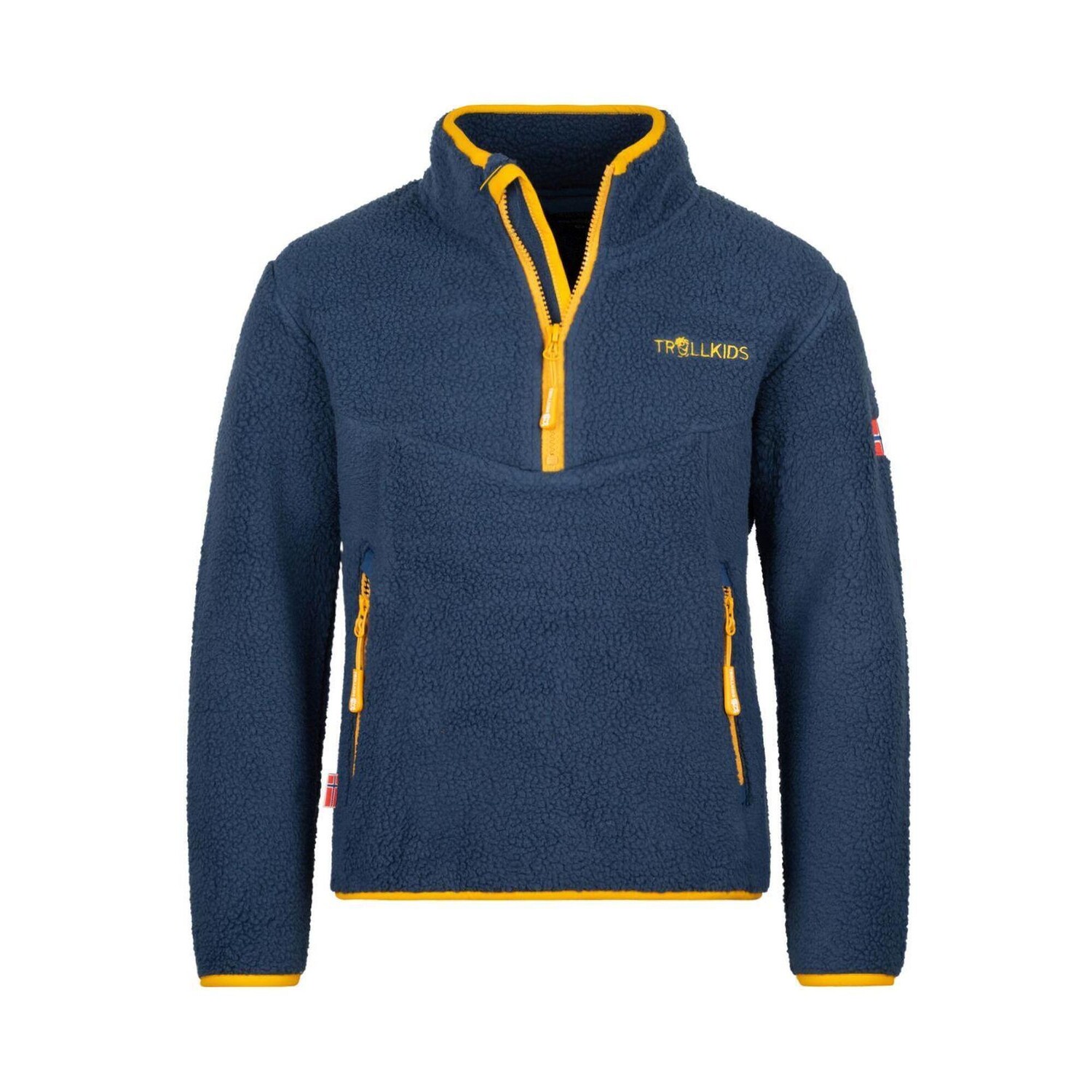 

Толстовка Trollkids Hemsedal HALF ZIP, синий / золотисто-желтый