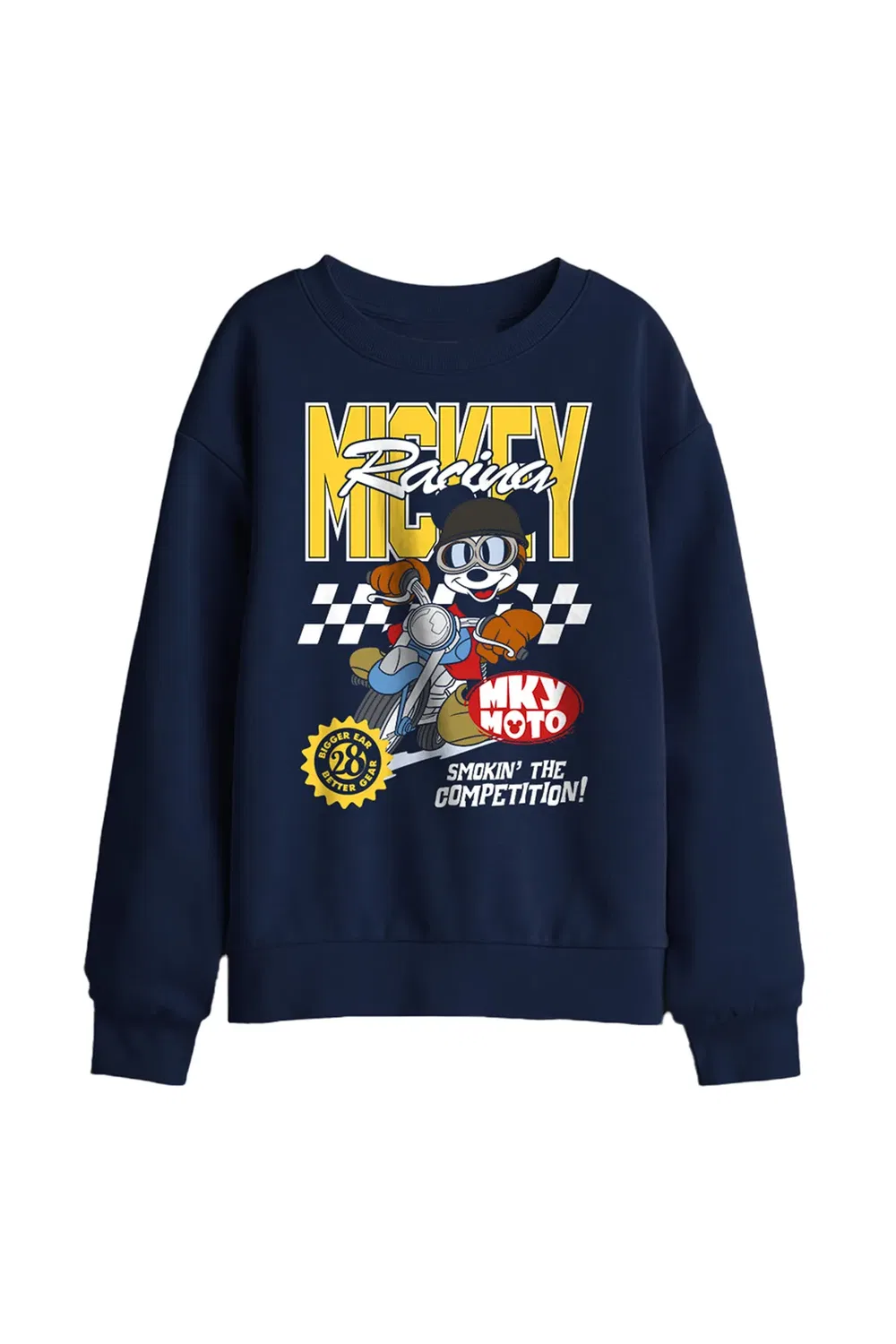 Детский свитшот с принтом Motor Bike Racing Disney, Navy