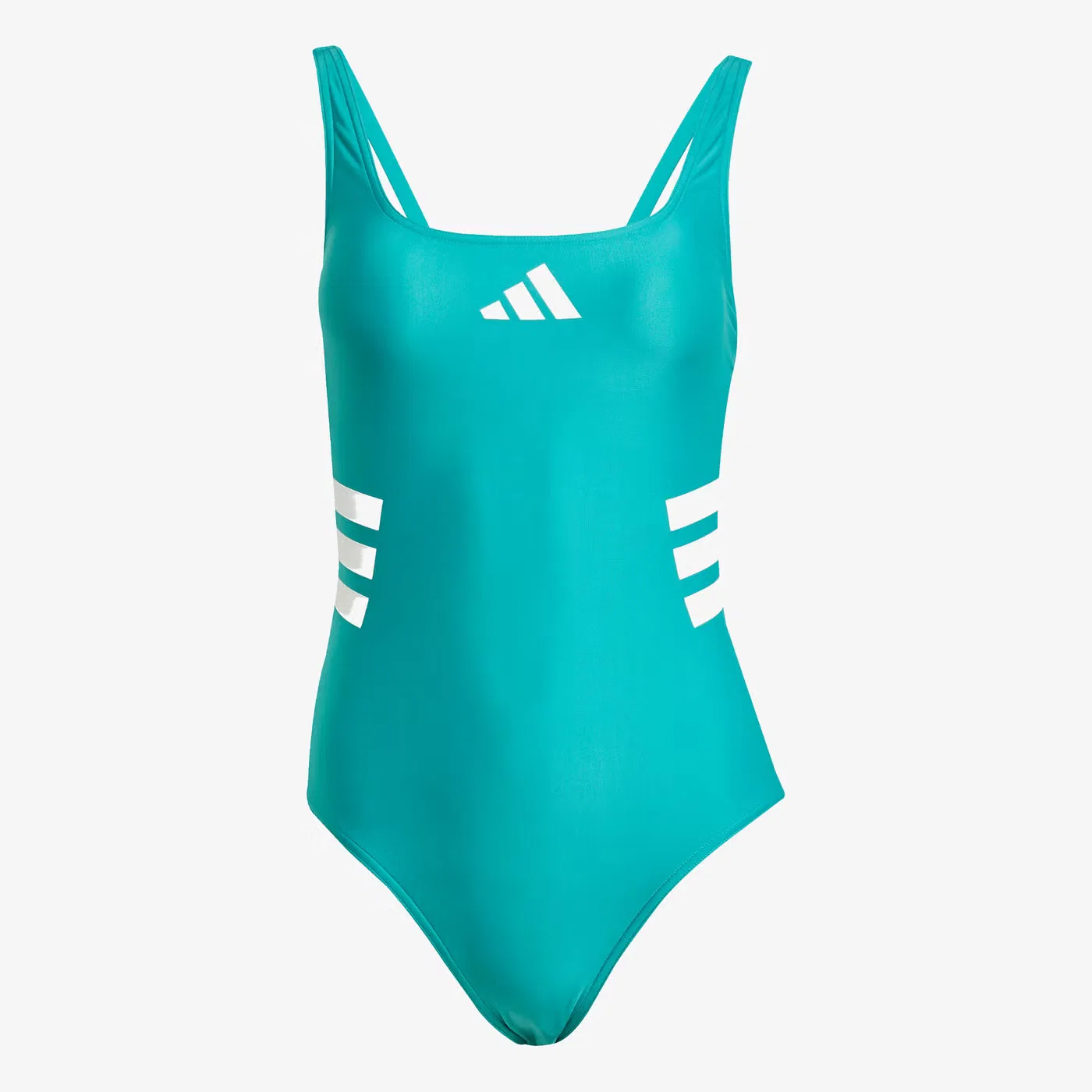Купальник слитный с вырезом на спине 3-Stripes Adidas, бирюзовый