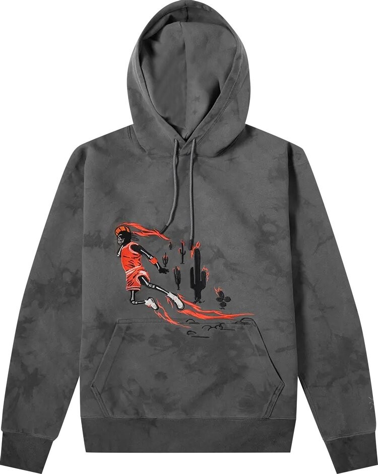 

Худи Cactus Jack by Travis Scott x Air Jordan Washed Suede Hoodie 'Iron Grey', серый