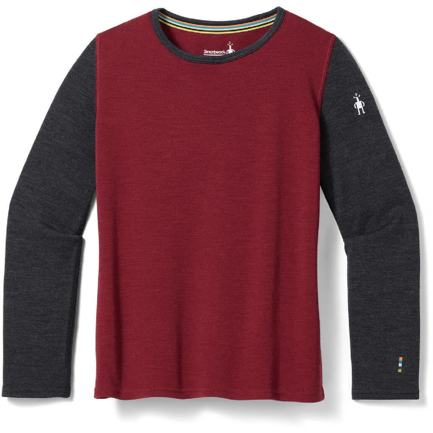 Термобелье детский лонгслив с длинным рукавом Classic Thermal Merino Smartwool, Cherry Lacquer