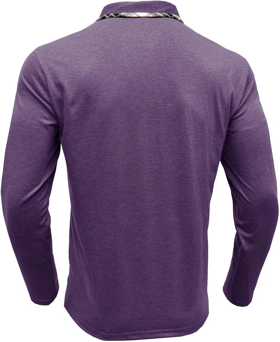 Мужская классическая футболка с воротником и карманом, Purple — фото 4